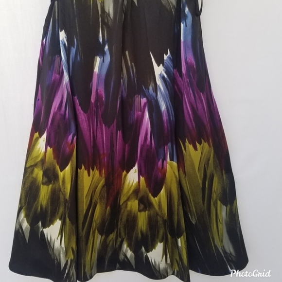 Ted Baker 🖤 Abstract Silk Dress 🖤 Sz 2 - Picture 6 of 8